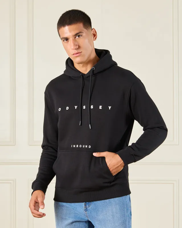 Men Black Hooded Sweatshirt sold by Redtag