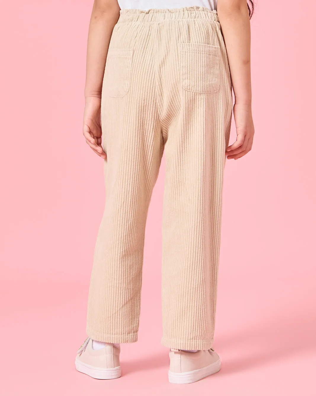 Girls Beige Wide Leg Trouser sold by Redtag product image thumbnail 3