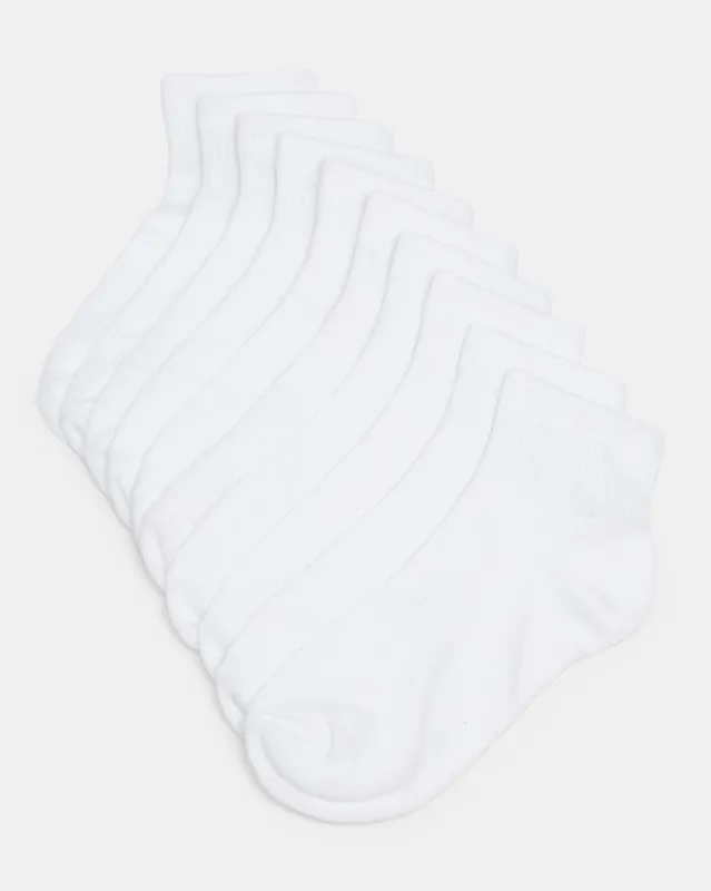 Senior Boys White High Ankle Length Socks (Pack of 5) sold by Redtag