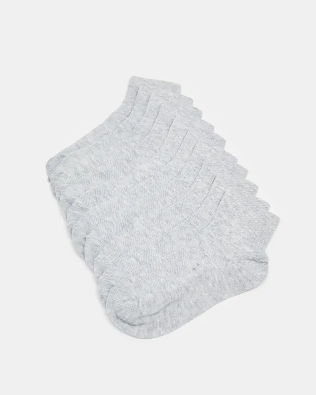 Senior Boys Grey High Ankle Length Socks (5 Pairs) sold by Redtag