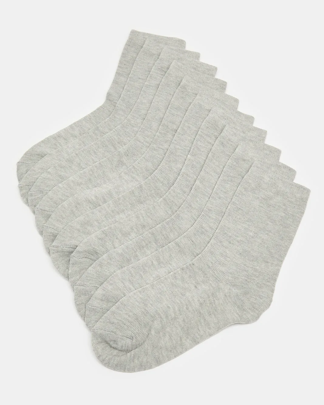 Senior Boys Grey Crew Length Socks (Pack of 5) sold by Redtag