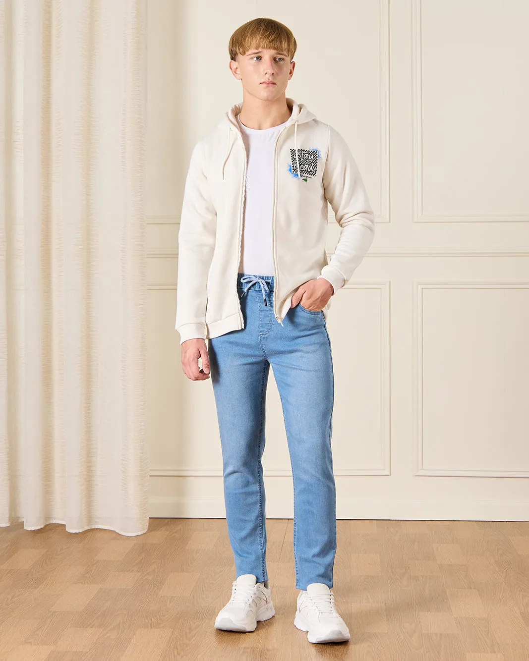 Senior Boys Ivory Stay Ready Print Sweatshirt sold by Redtag product image thumbnail 2