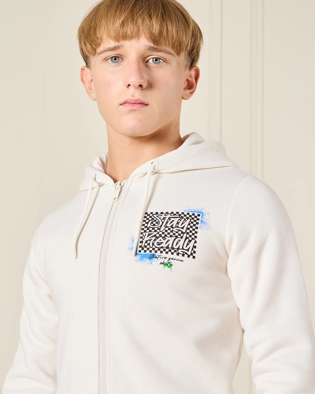 Senior Boys Ivory Stay Ready Print Sweatshirt sold by Redtag product image thumbnail 4