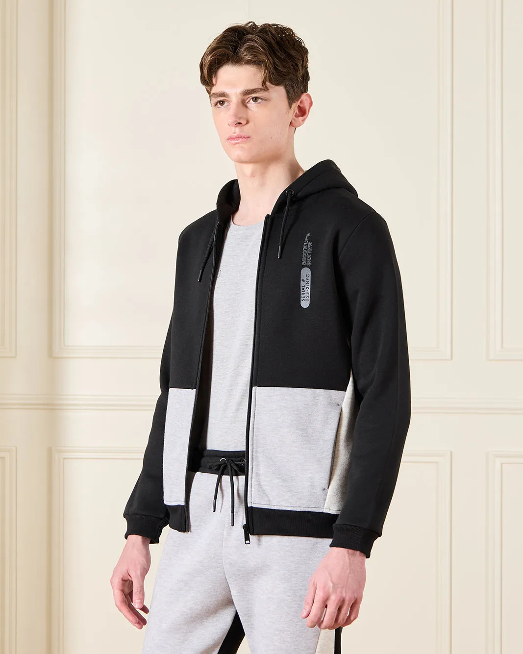 Senior Boys Black And Grey Casual Jogger Set (2 Piece) sold by Redtag product image thumbnail 2