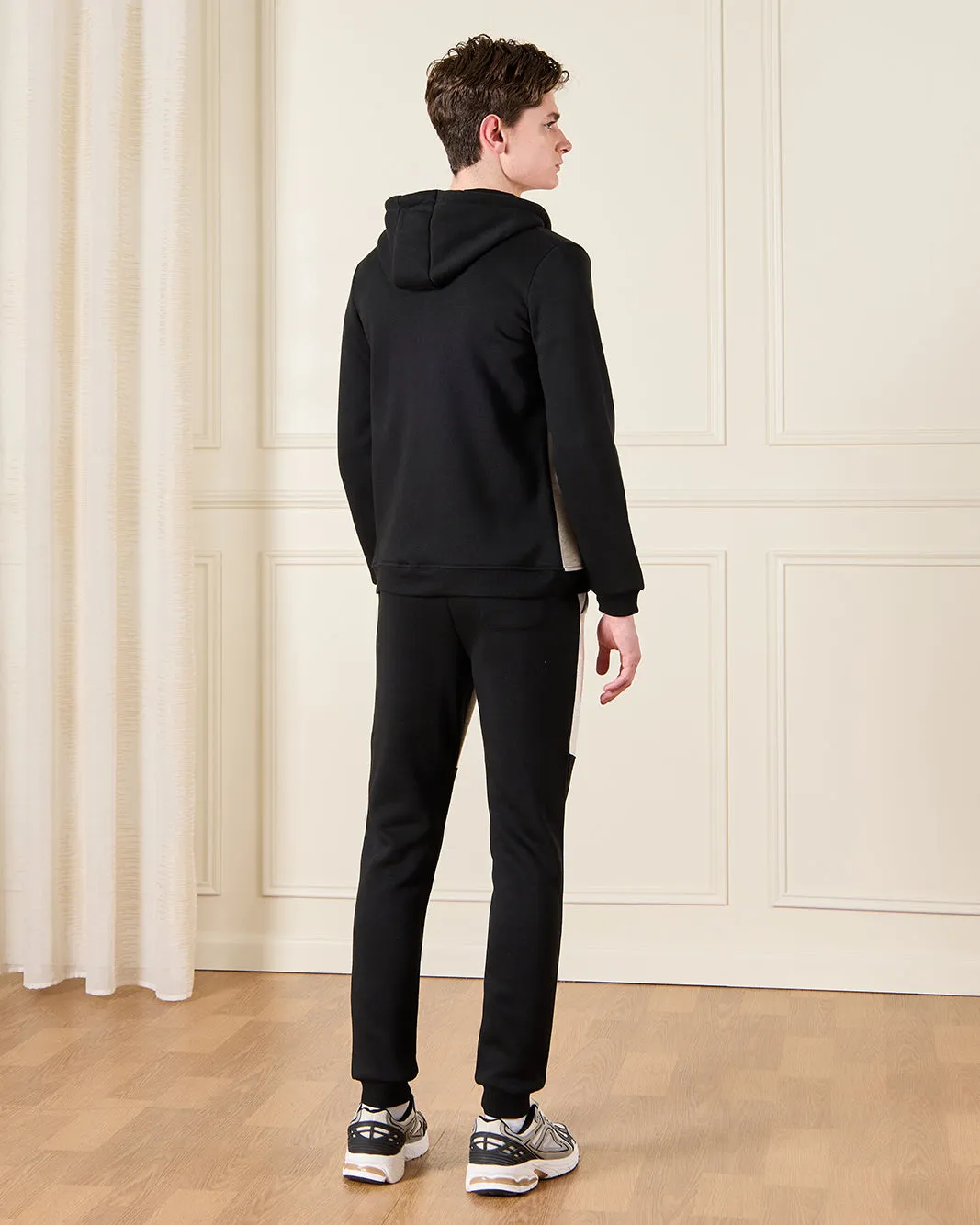 Senior Boys Black And Grey Casual Jogger Set (2 Piece) sold by Redtag product image thumbnail 4