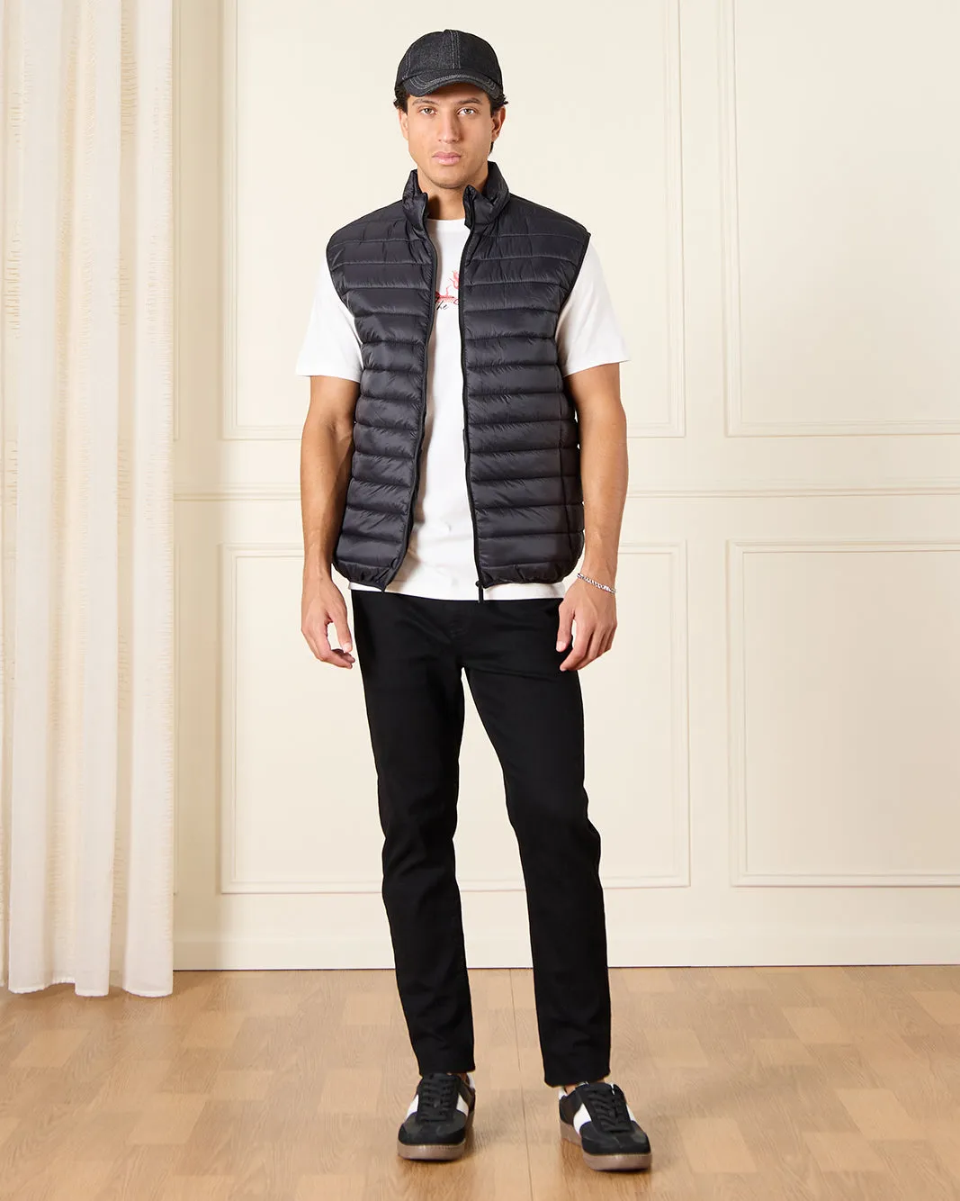 Men Navy Sleeveless Puffer Jacket sold by Redtag product image thumbnail 2