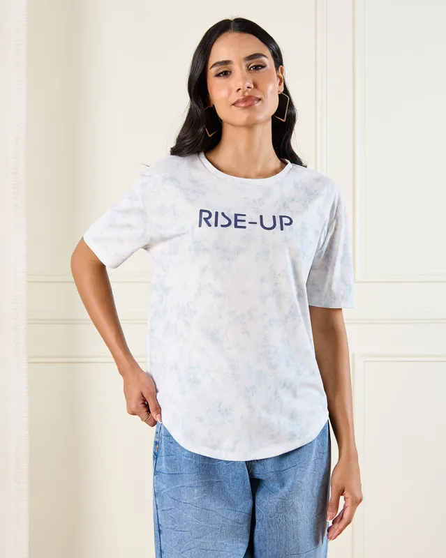 Women Ivory Printed T-Shirt sold by Redtag