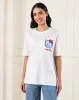 Women White Hello Kitty Printed Over Sized T-Shirt sold by Redtag