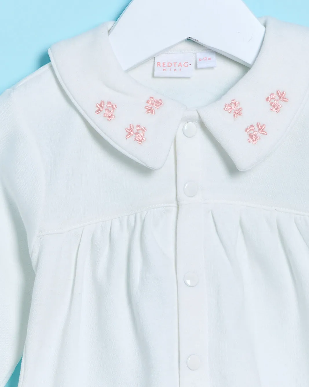 Infant Girls Ivory Embroidered Blouse sold by Redtag product image thumbnail 2