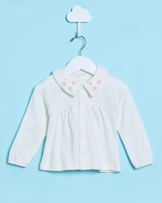 Infant Girls Ivory Embroidered Blouse sold by Redtag