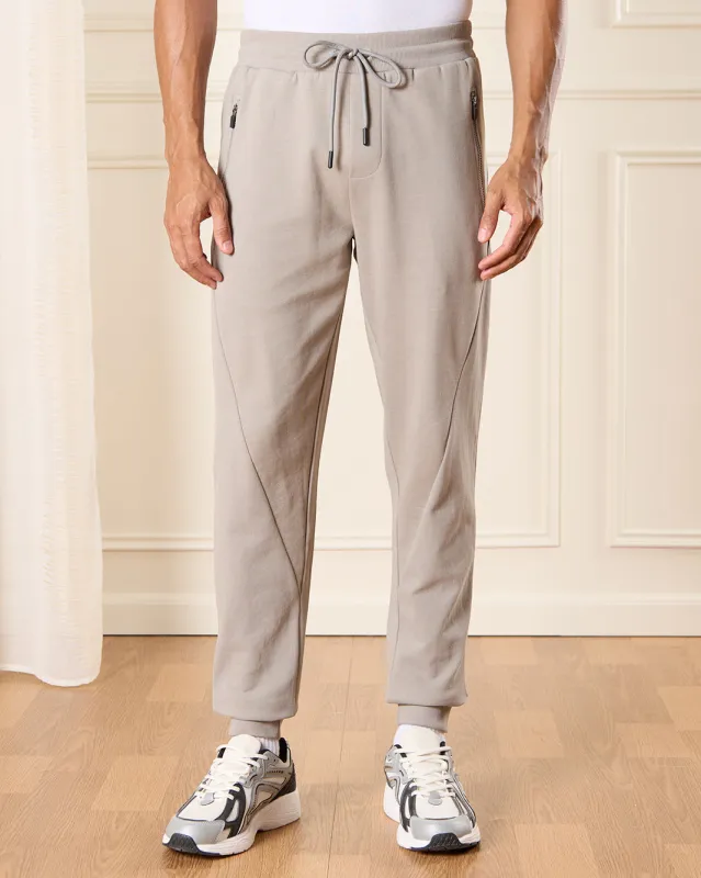 Men Grey Solid Active Pant sold by Redtag