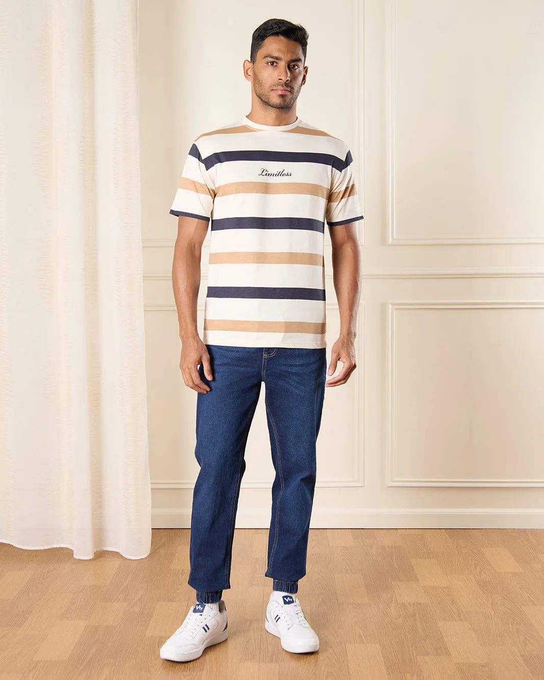 Men Navy Plain Basic Jogger sold by Redtag product image thumbnail 2