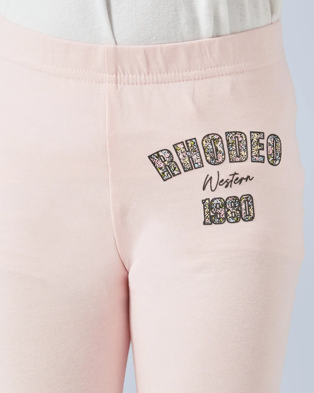 Girls Pink Placement Print Leggings sold by Redtag product image thumbnail 4