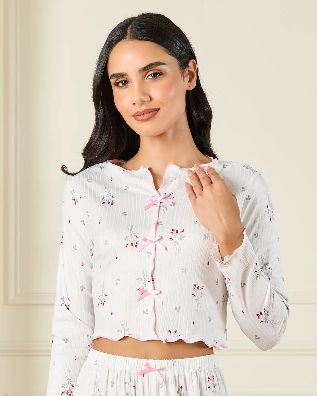 Women White Printed Pyjama Set (2 Piece) sold by Redtag product image thumbnail 2