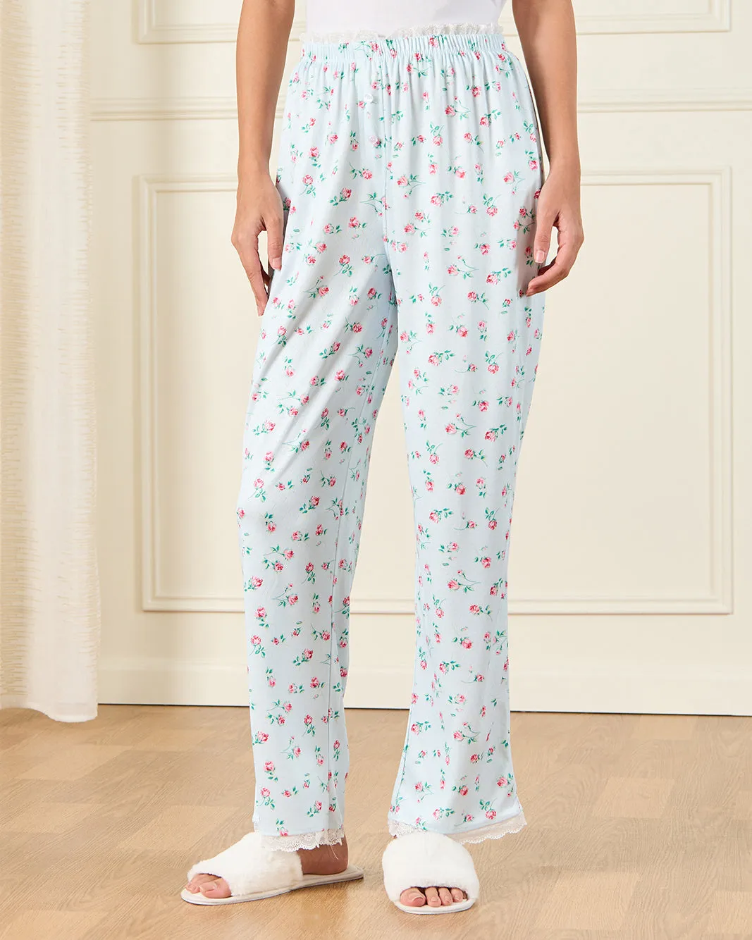 Women Blue Printed Pyjama Set (2 Piece) sold by Redtag product image thumbnail 3