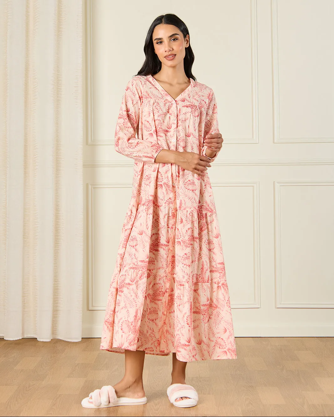 Women Red Printed Nightgown sold by Redtag product image thumbnail 4