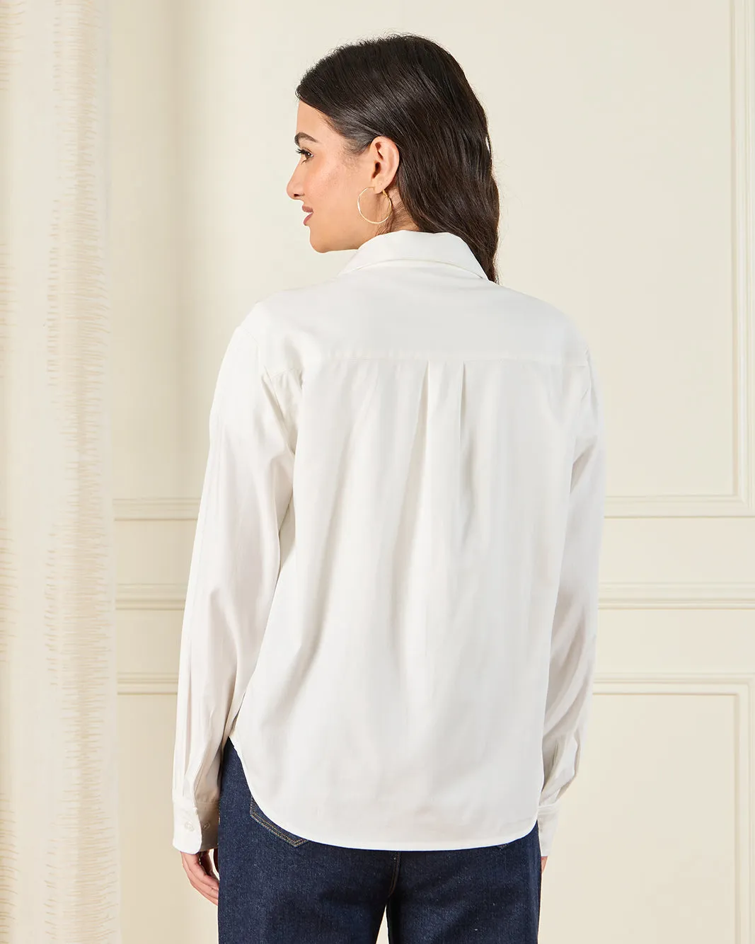 Women Ivory Button Down Collared Blouse sold by Redtag product image thumbnail 3