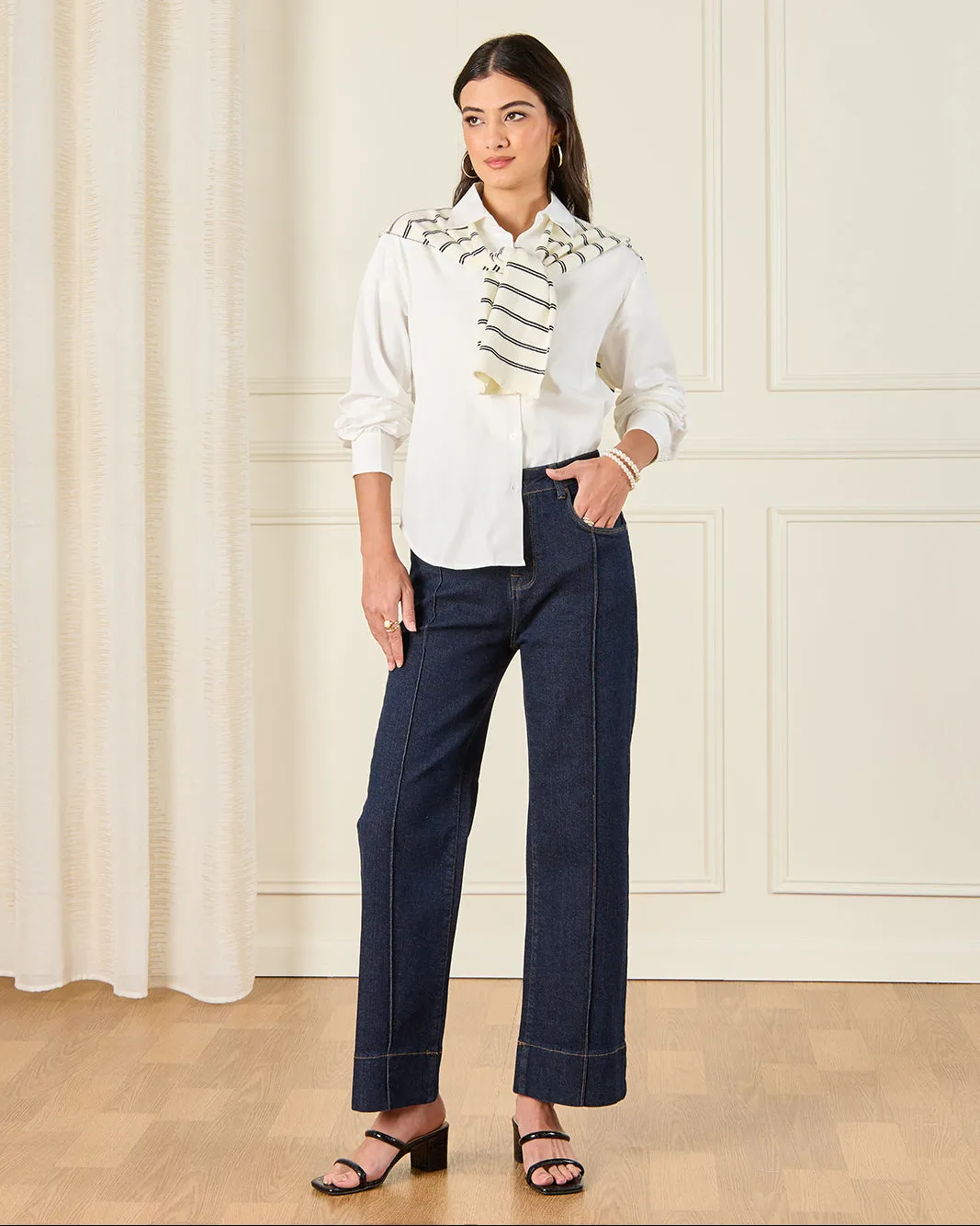 Women Ivory Button Down Collared Blouse sold by Redtag product image thumbnail 2