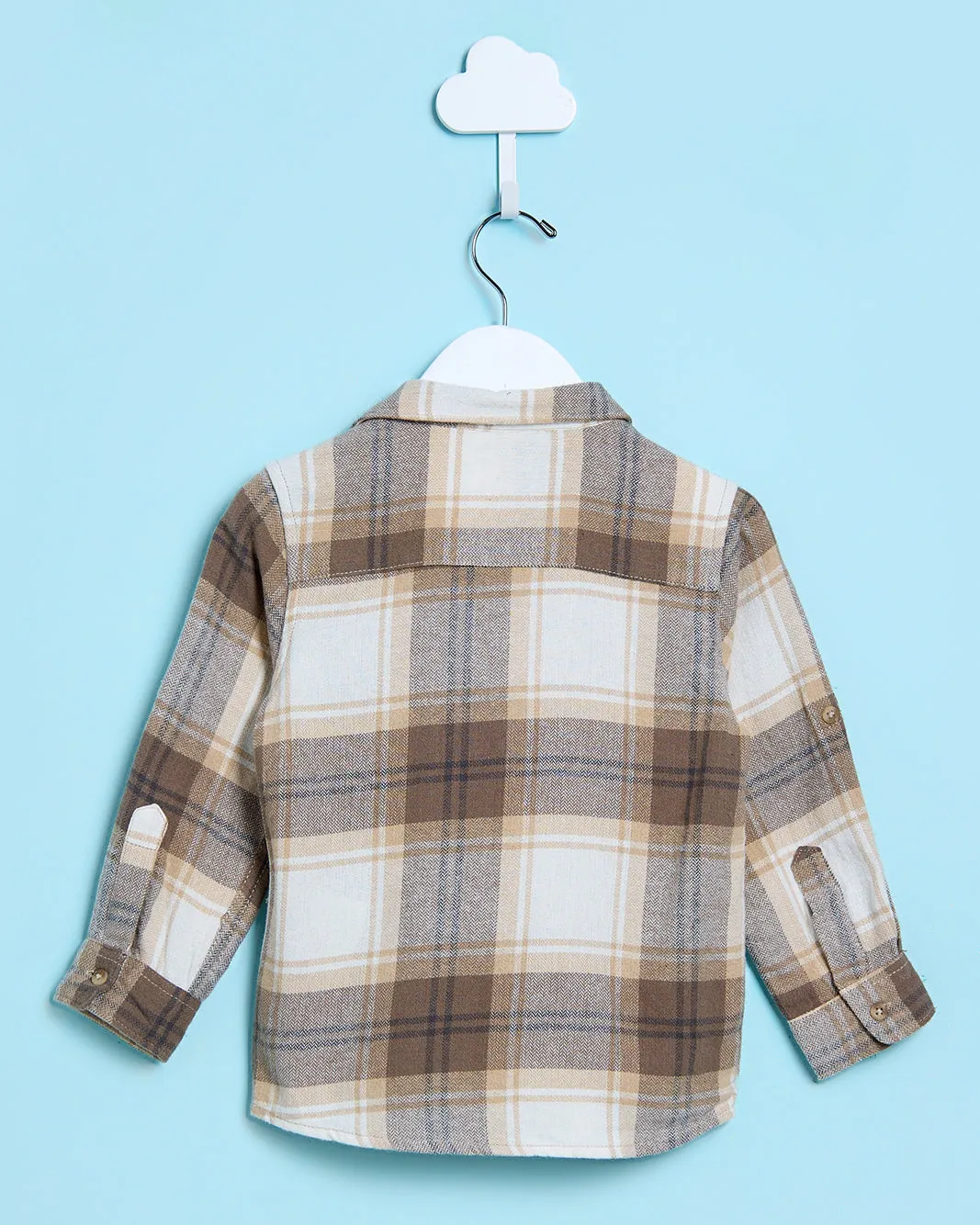 Infant Boys White And Brown Checked Shirt sold by Redtag product image thumbnail 4