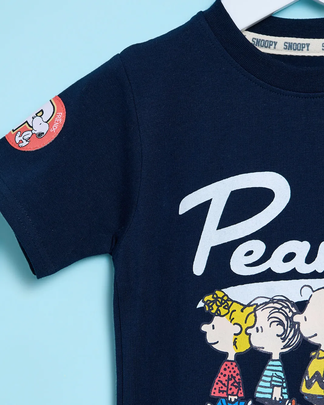 Infant Boys Navy Peanuts T-Shirt sold by Redtag product image thumbnail 2