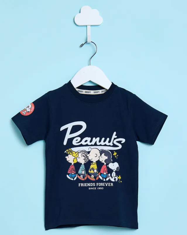 Infant Boys Navy Peanuts T-Shirt sold by Redtag