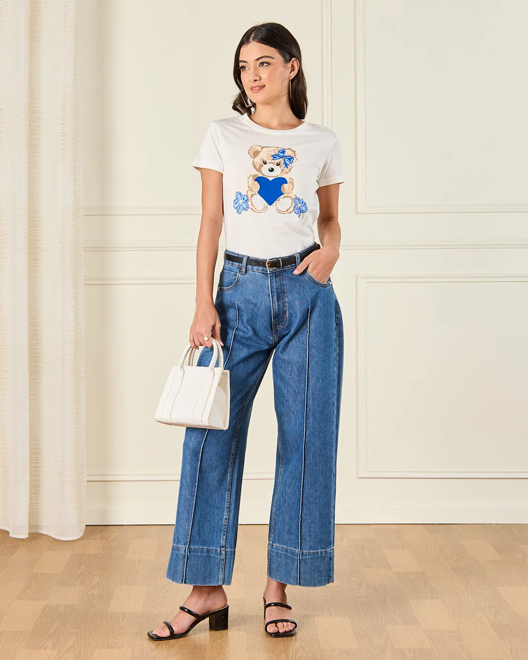 Women Ivory Printed T-Shirt sold by Redtag product image thumbnail 2