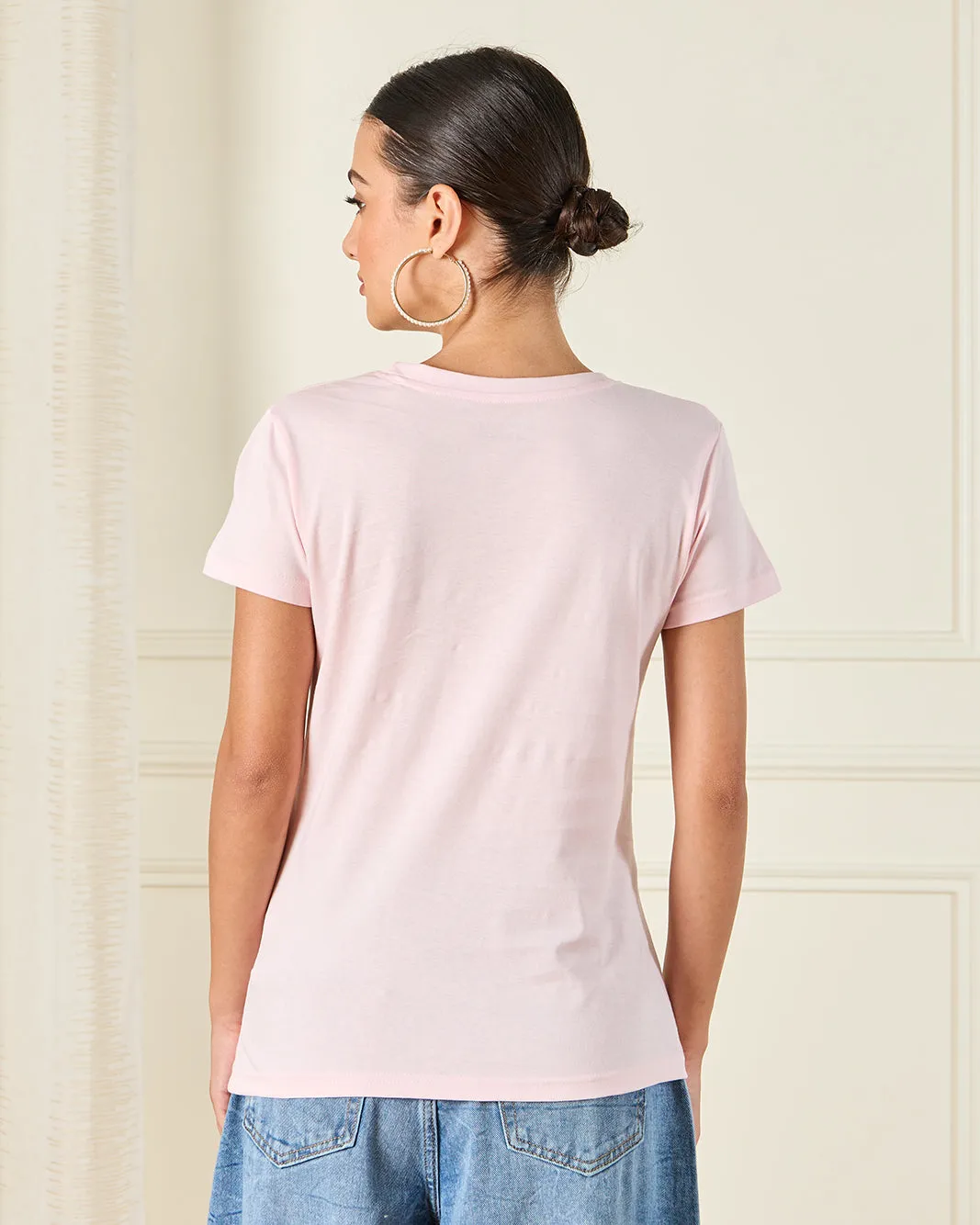 Women Pink Printed T-Shirt sold by Redtag product image thumbnail 3