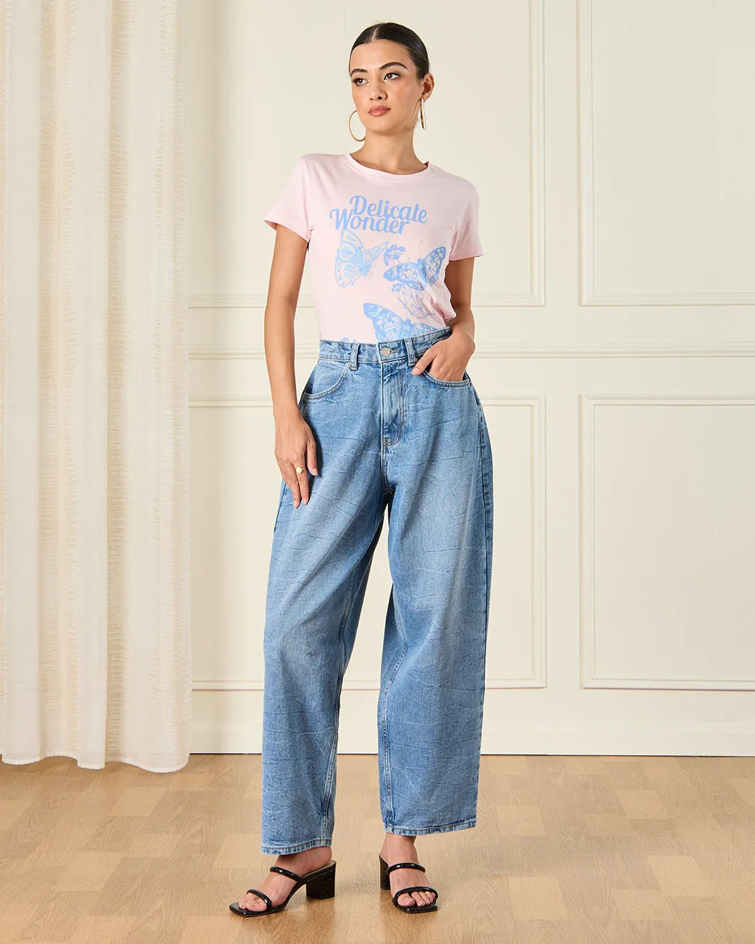 Women Pink Printed T-Shirt sold by Redtag product image thumbnail 2