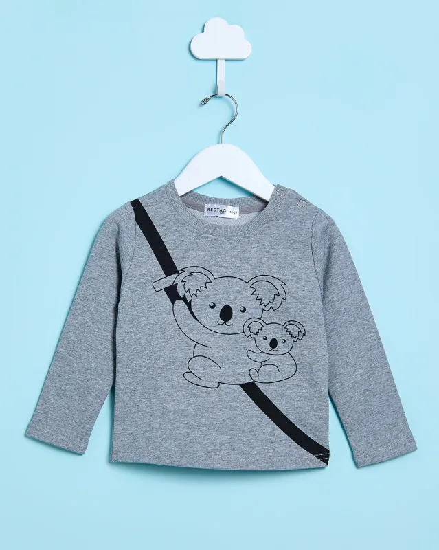 Infant Boys Grey Printed T-Shirt sold by Redtag