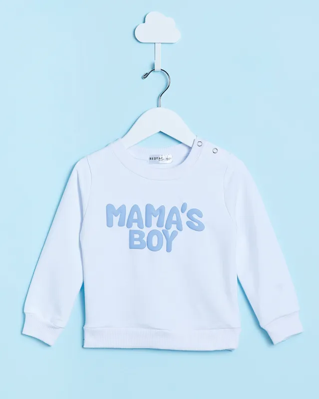 Infant Boys White Long Sleeves T-Shirt sold by Redtag