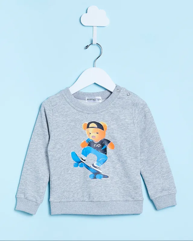 Infant Boys Grey Printed T-Shirt sold by Redtag