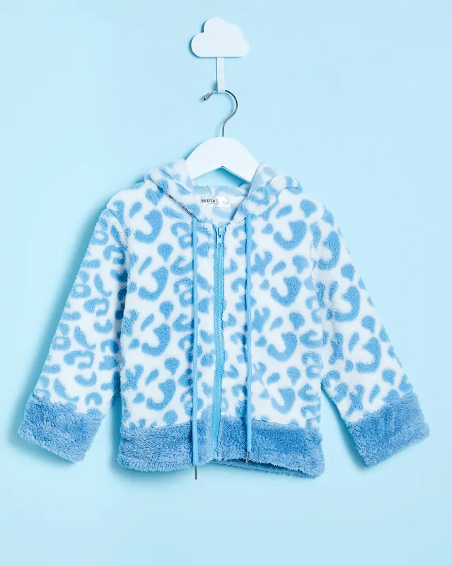 Infant Girls Blue Hooded Sweatshirt sold by Redtag