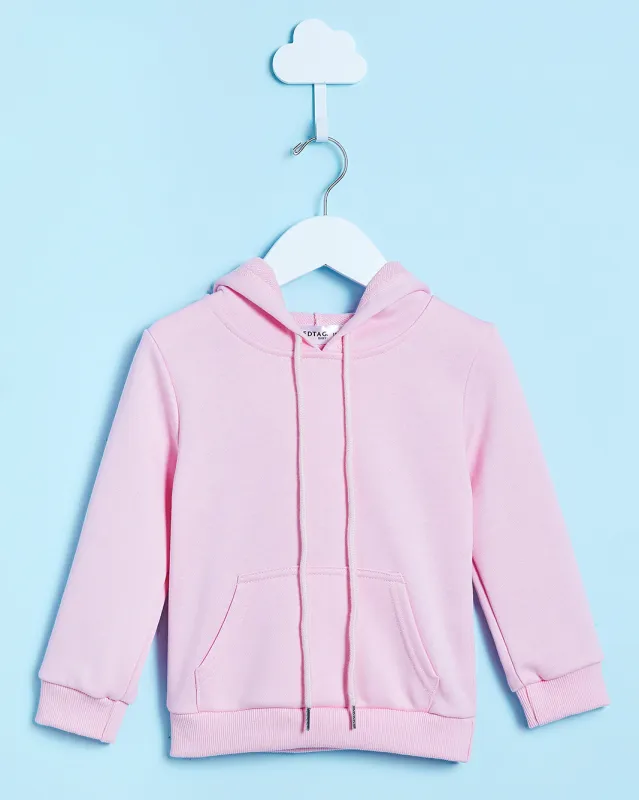 Infant Girls Pink Printed Hooded Sweatshirt sold by Redtag