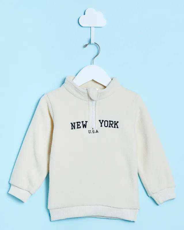 Infant Boys Ivory Hooded Sweatshirt sold by Redtag