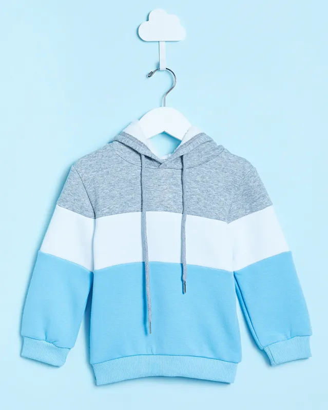 Infant Boys Blue Hooded Sweatshirt sold by Redtag