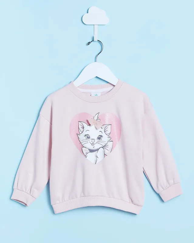 Infant Girls Pink Marie Cat Print Sweatshirt sold by Redtag