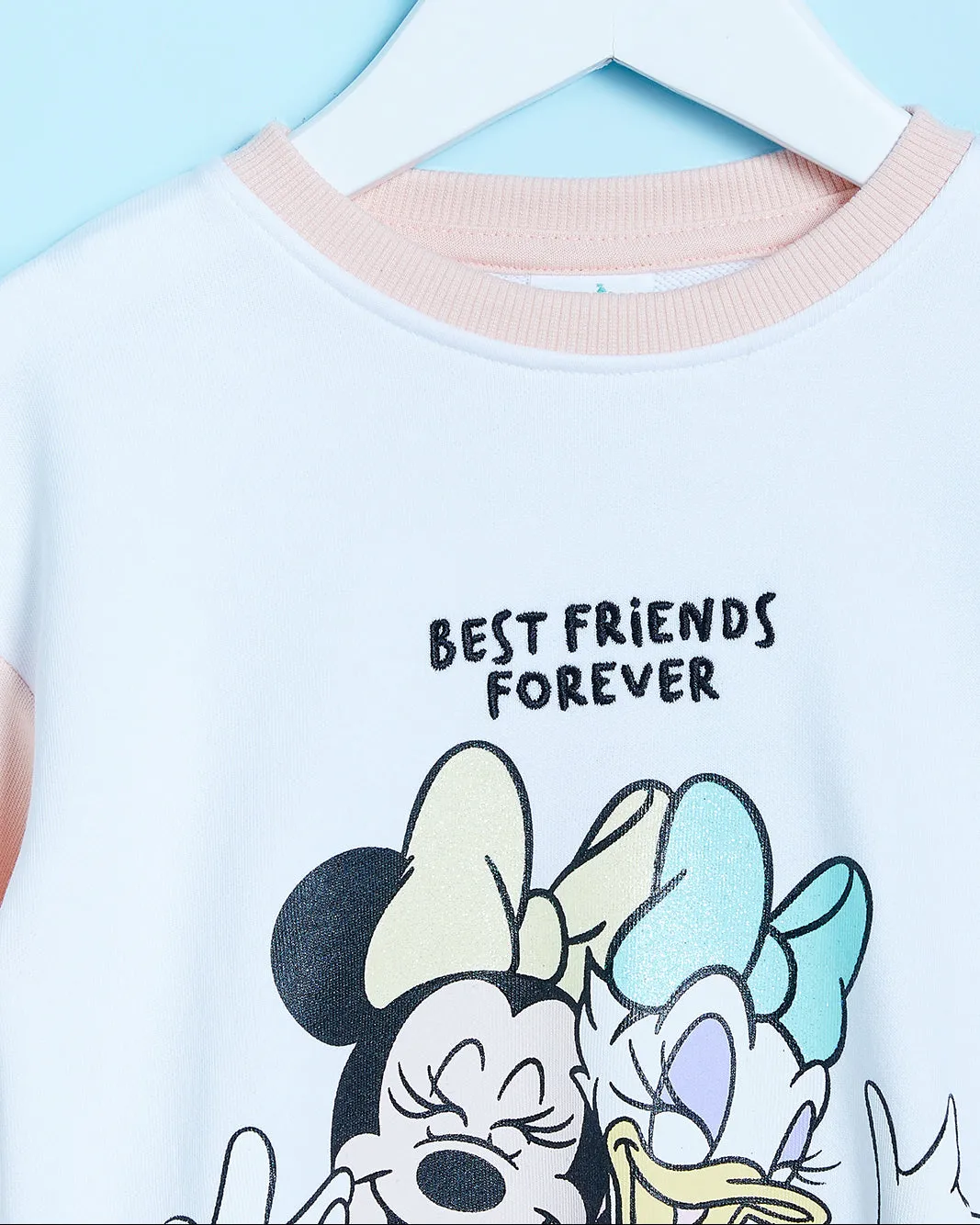 Infant Girls White And Pink Daisy And Minnie Print Sweatshirt sold by Redtag product image thumbnail 2