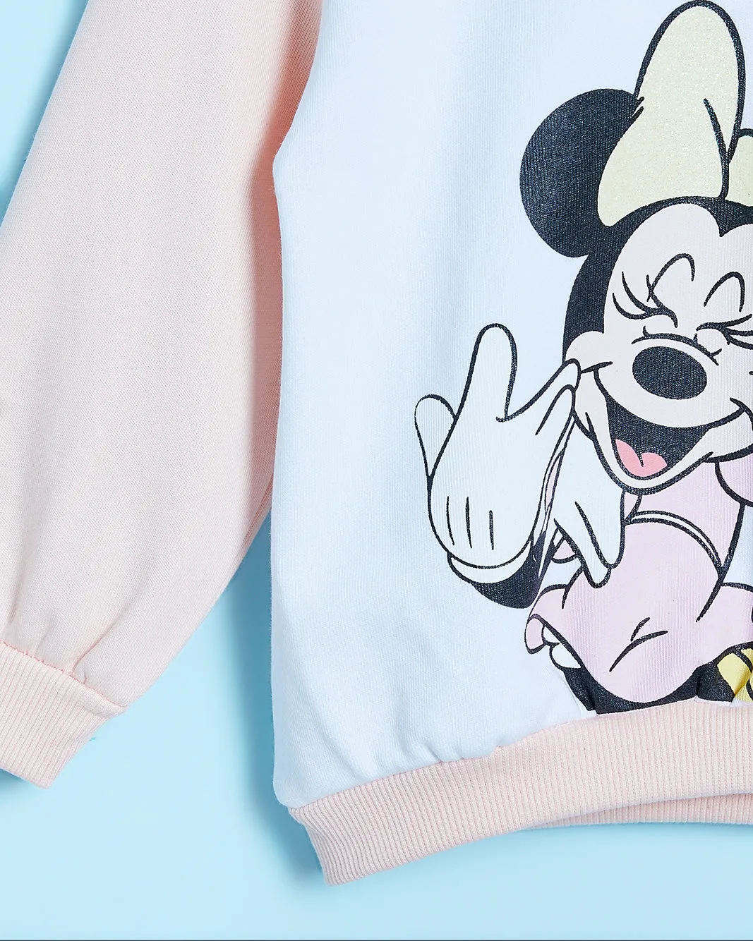 Infant Girls White And Pink Daisy And Minnie Print Sweatshirt sold by Redtag product image thumbnail 4