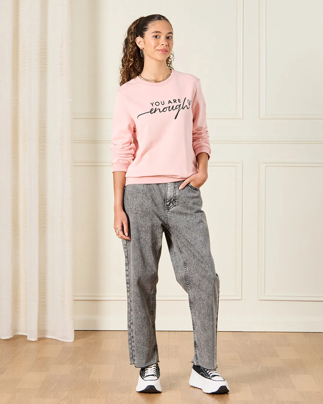 Senior Girls Pink Print Sweatshirt sold by Redtag product image thumbnail 2