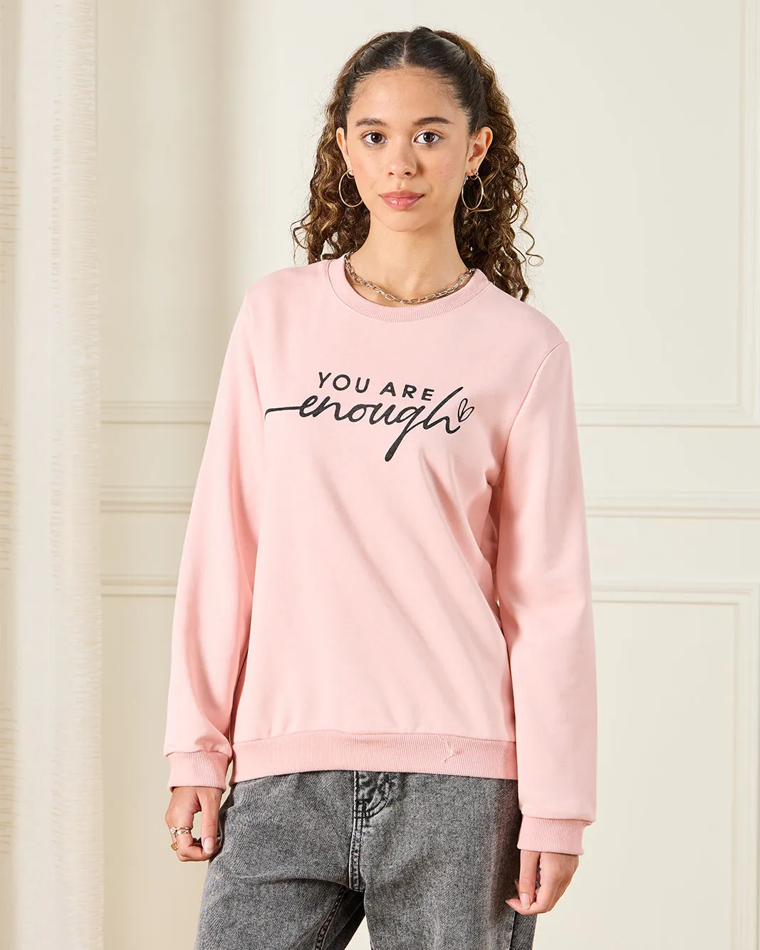 Senior Girls Pink Print Sweatshirt sold by Redtag