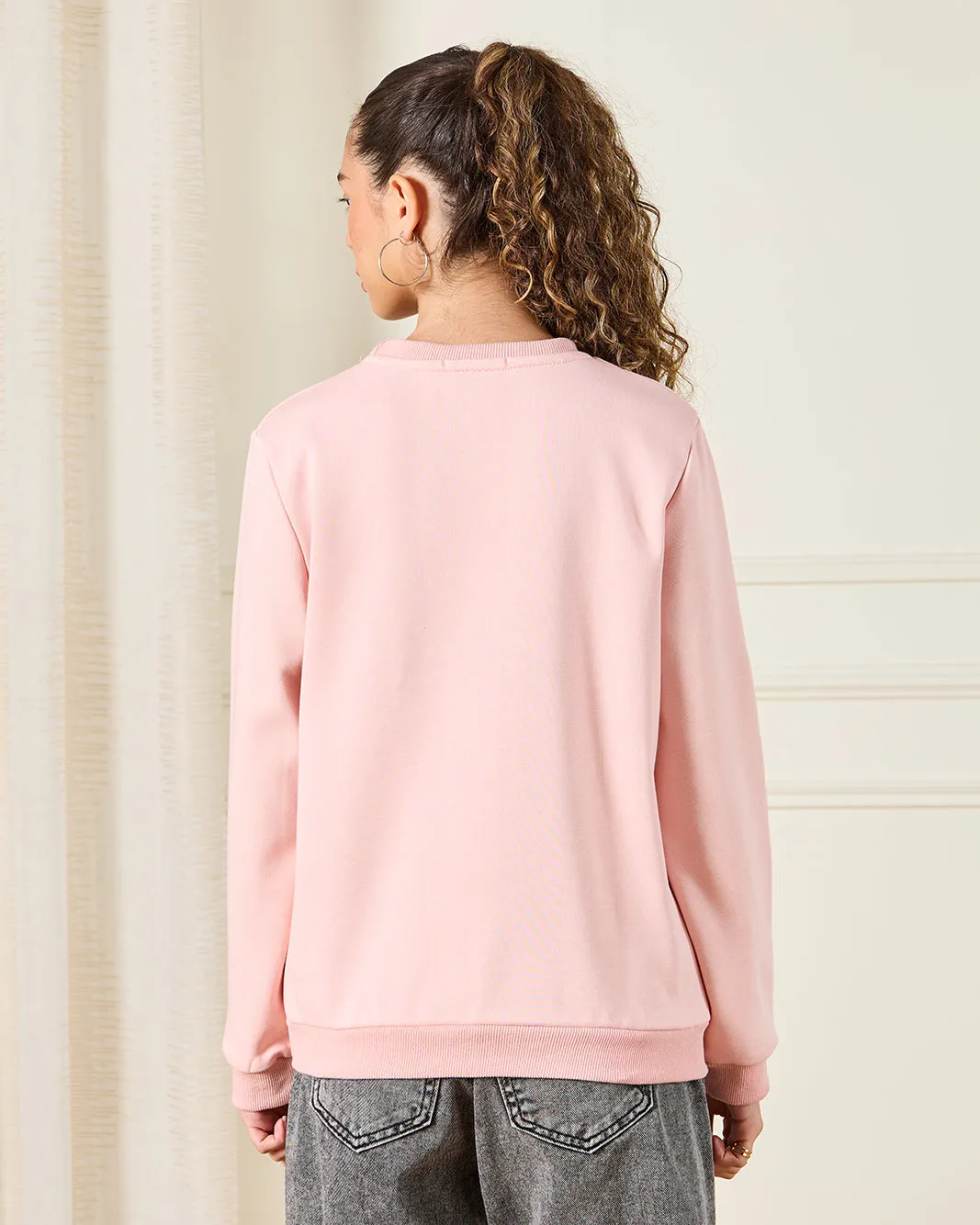 Senior Girls Pink Print Sweatshirt sold by Redtag product image thumbnail 3