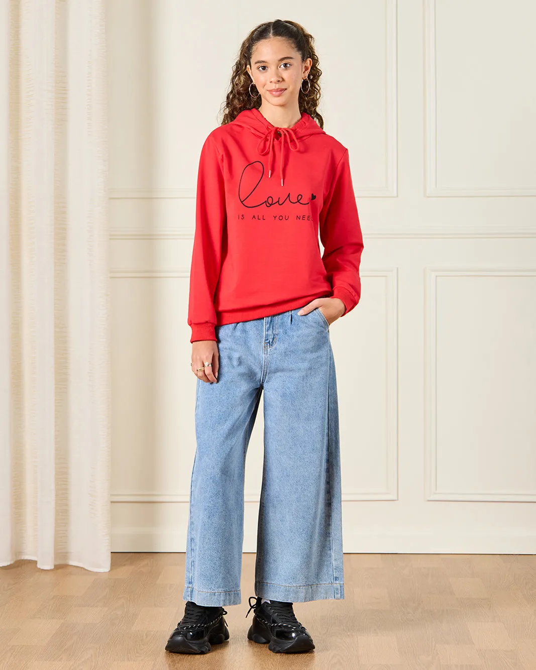 Senior Girls Red Love Print Sweatshirt sold by Redtag product image thumbnail 2