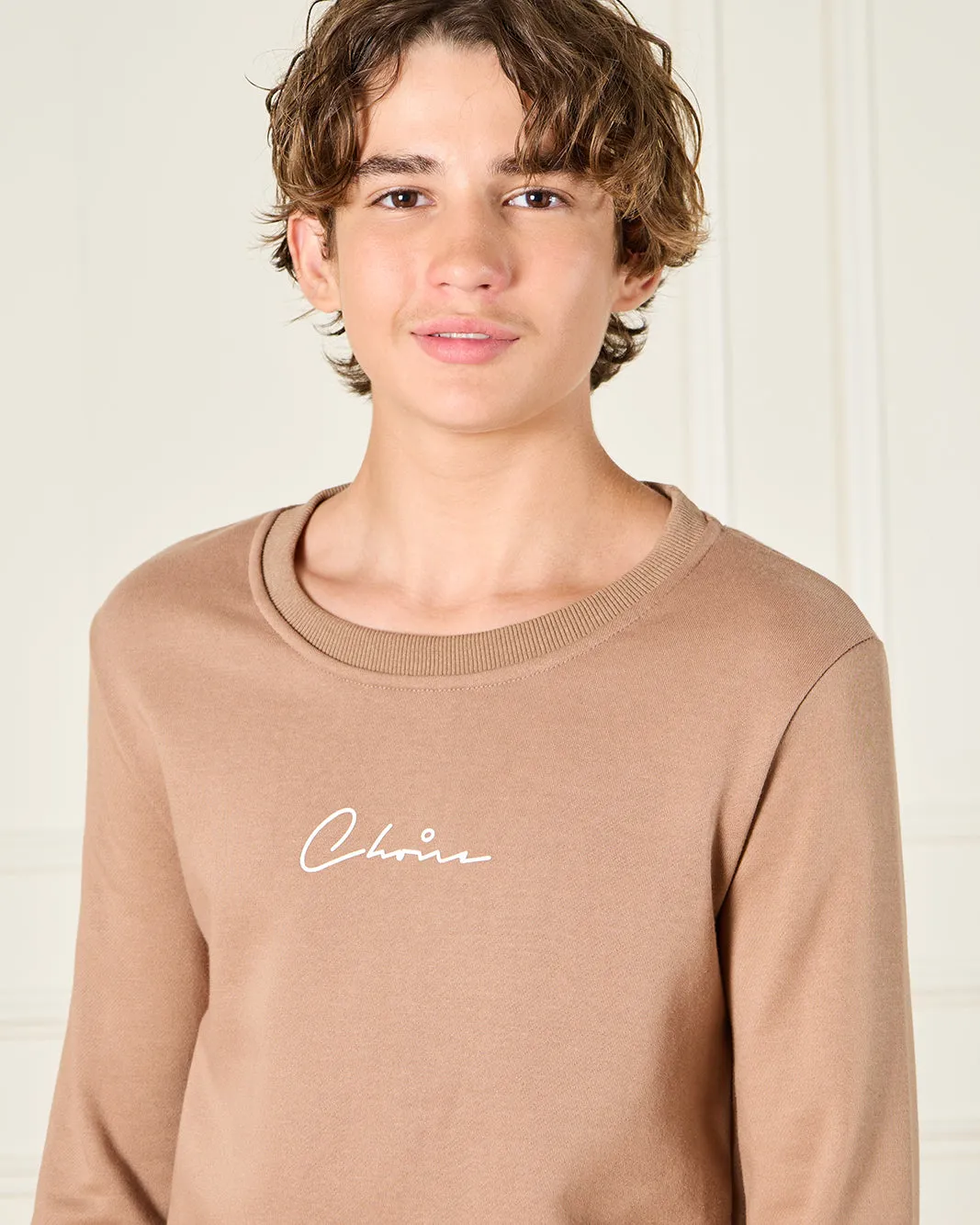 Senior Boys Beige Long Sleeved Sweatshirt sold by Redtag product image thumbnail 4