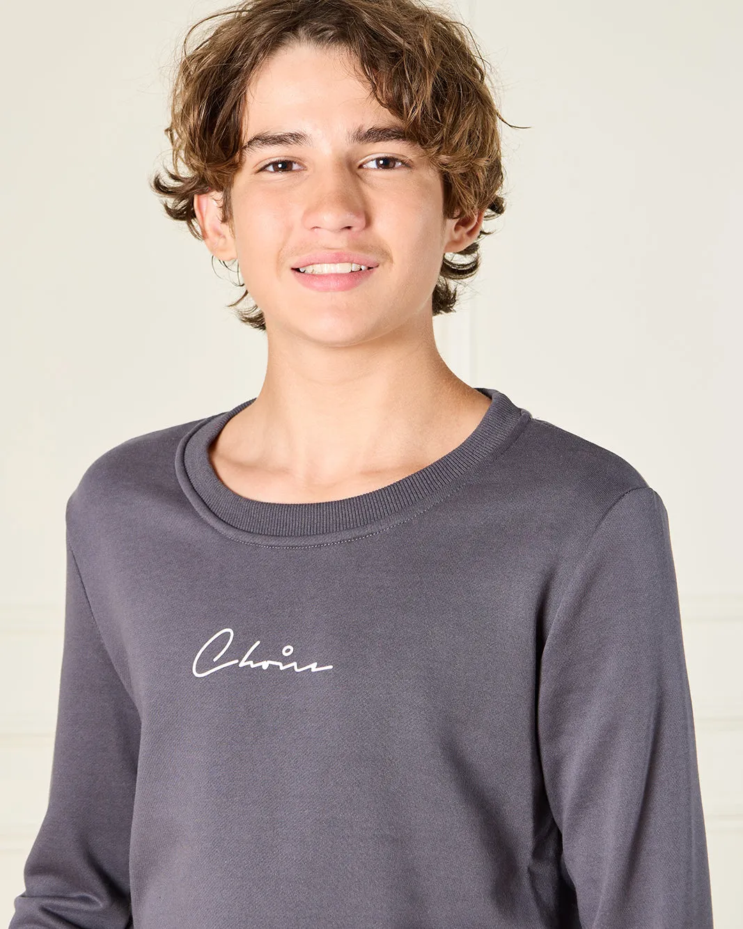 Senior Boys Charcoal Long Sleeved Sweatshirt sold by Redtag product image thumbnail 4