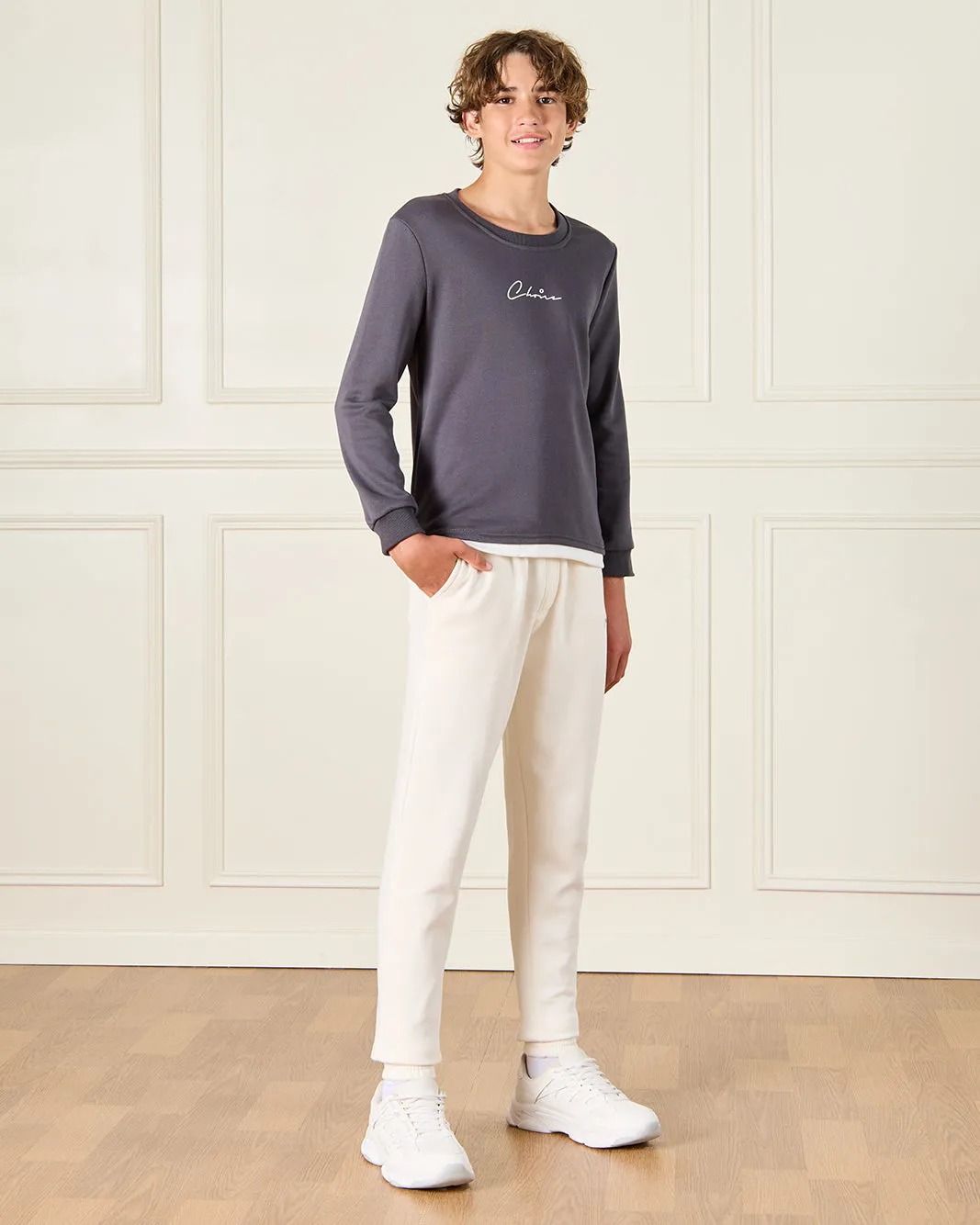 Senior Boys Charcoal Long Sleeved Sweatshirt sold by Redtag product image thumbnail 2