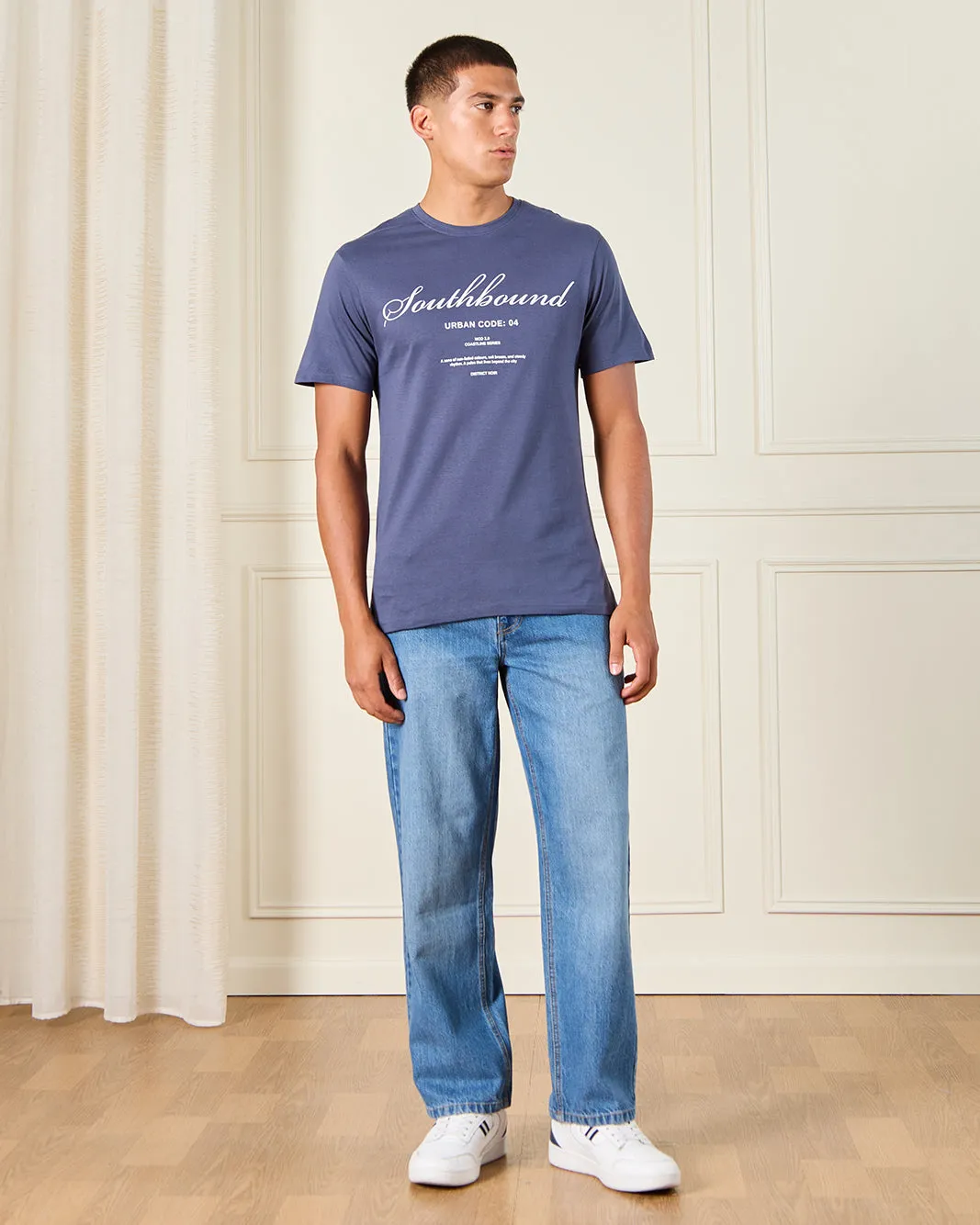 Men Purple Basic Graphic T-Shirts sold by Redtag product image thumbnail 2