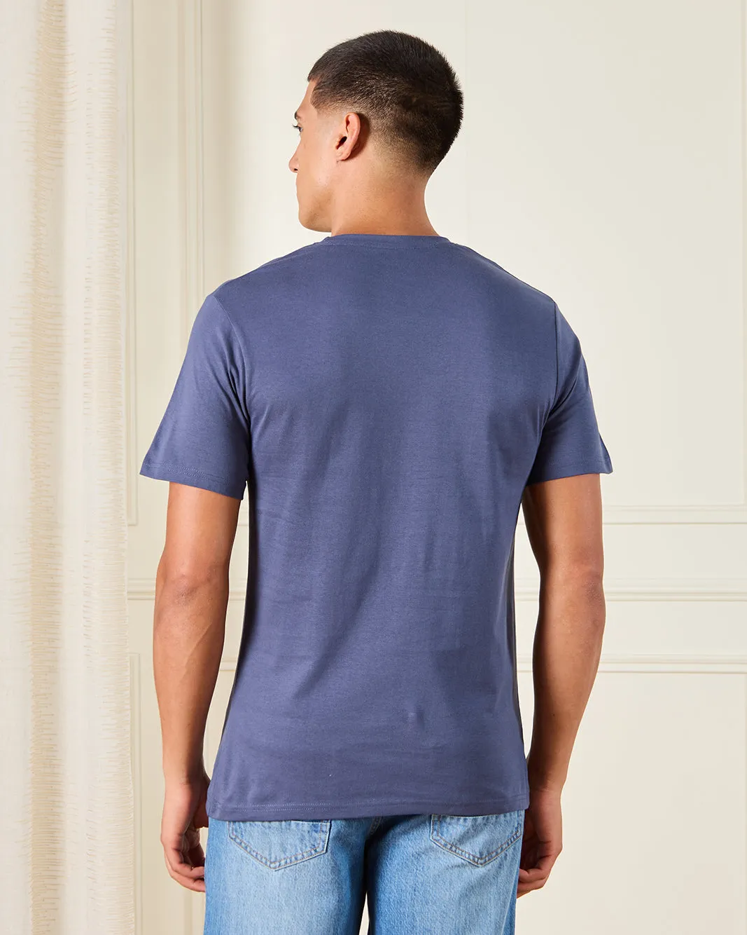 Men Purple Basic Graphic T-Shirts sold by Redtag product image thumbnail 3