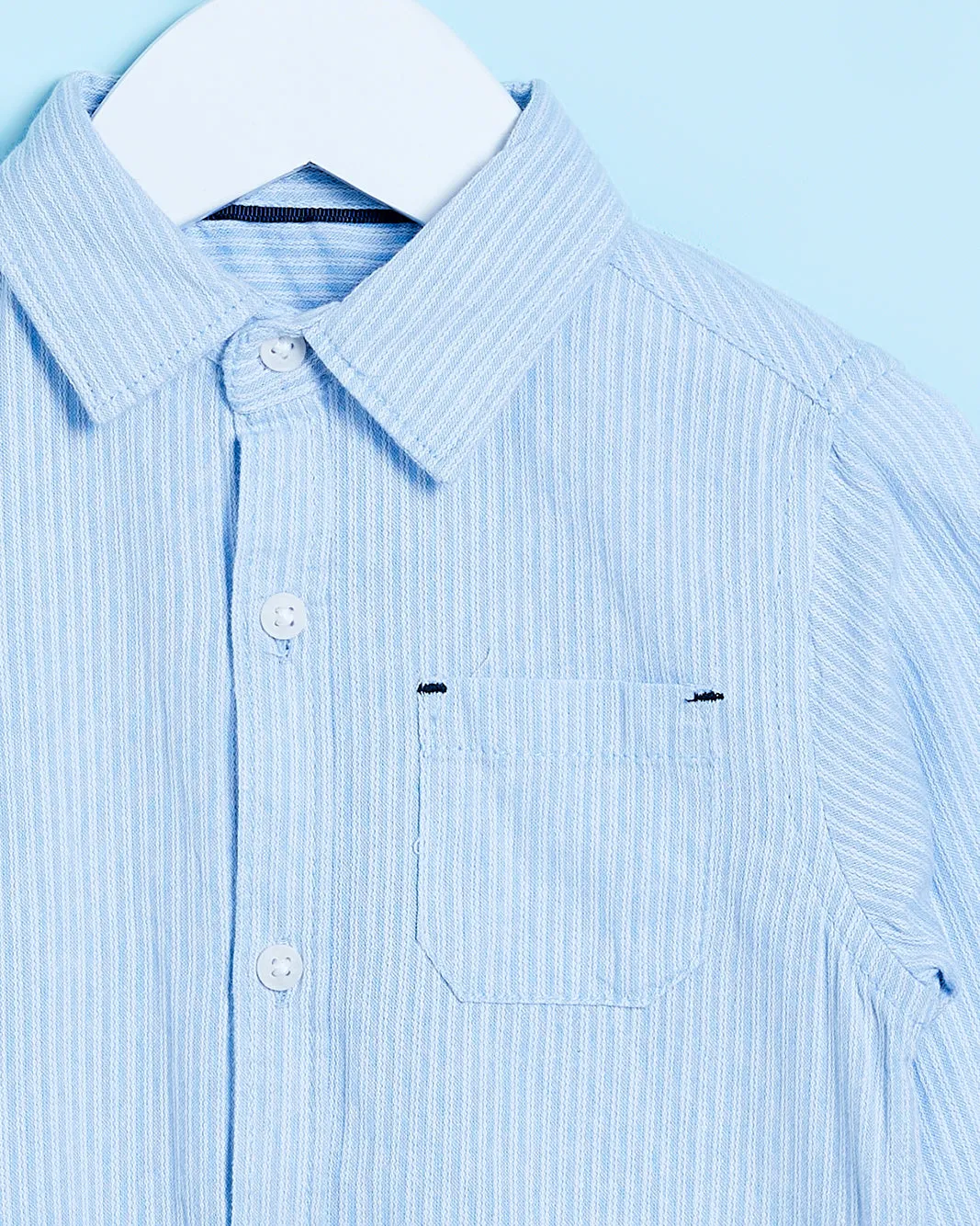 Infant Boys Blue Striped Long Sleeved Shirt sold by Redtag product image thumbnail 2