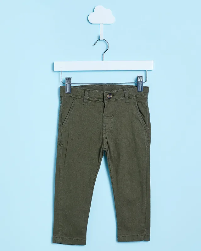 Infant Boys Olive Basic Casual Trousers sold by Redtag
