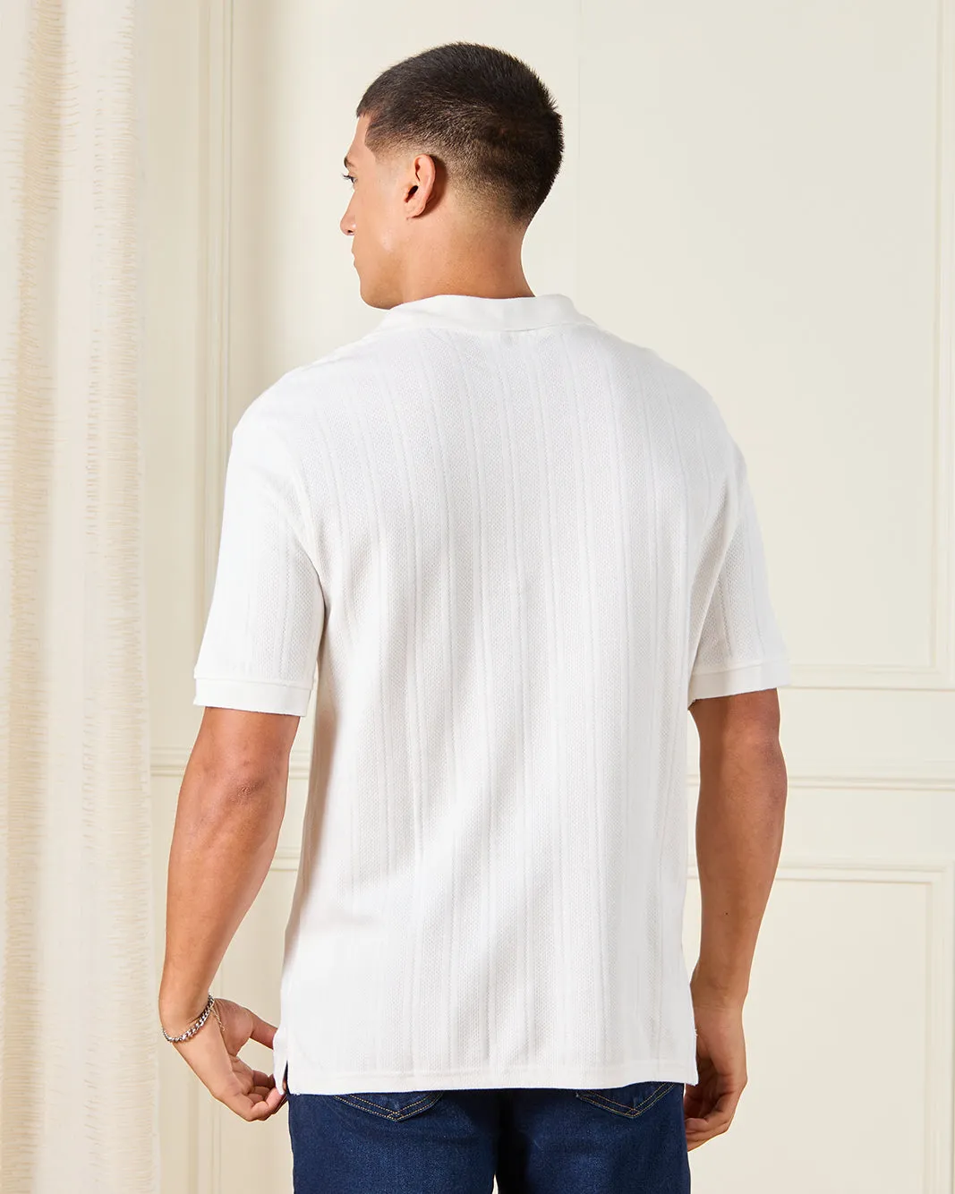 Men White Polo Shirt sold by Redtag product image thumbnail 3